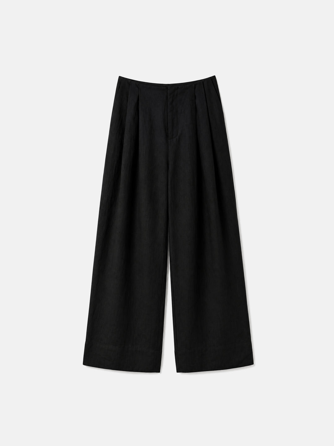 Minimalist Lyocell-Linen Wide-Leg Trousers — Japanese-Inspired Quiet Luxury Palazzo Pants
