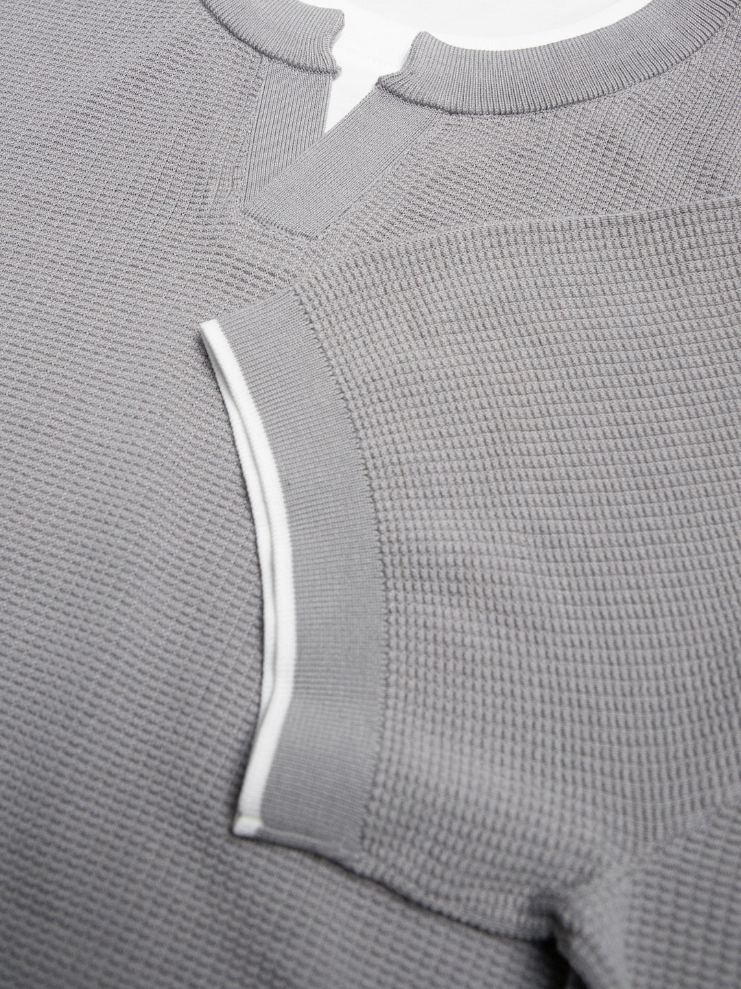 Premium Lyocell Silk Blend Knit T-Shirt Luxury Layered Henley V Neck Summer Knitwear for Men