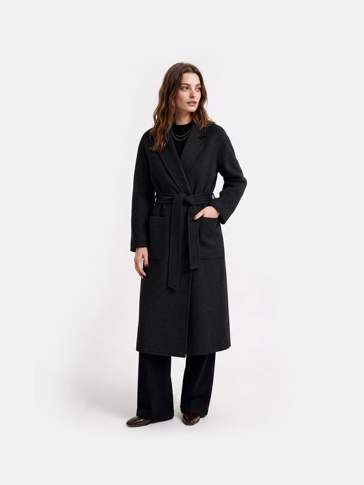 100% Cashmere Wrap Overcoat for Women