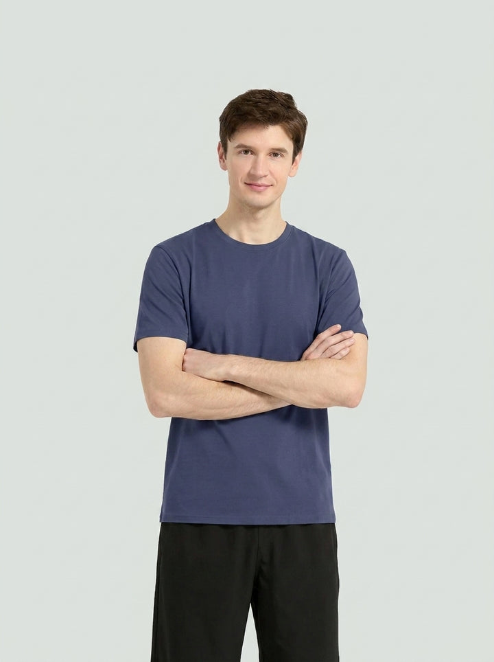 Men Merino Wool T Shirt Quick Dry Outdoor Performance Tee Lightweight Hiking Running Top