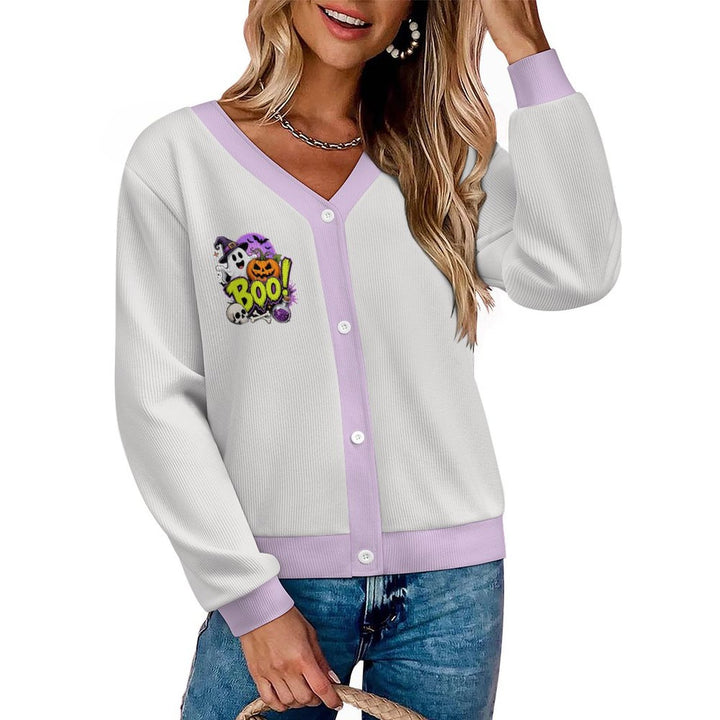 Boo Ghost Halloween Skull - Women&