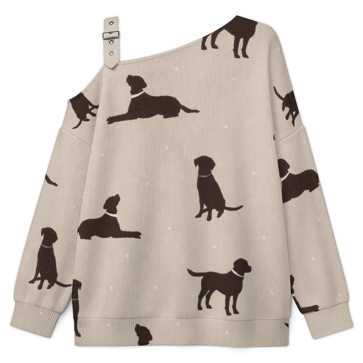 Dog Silhouette Print - Women&