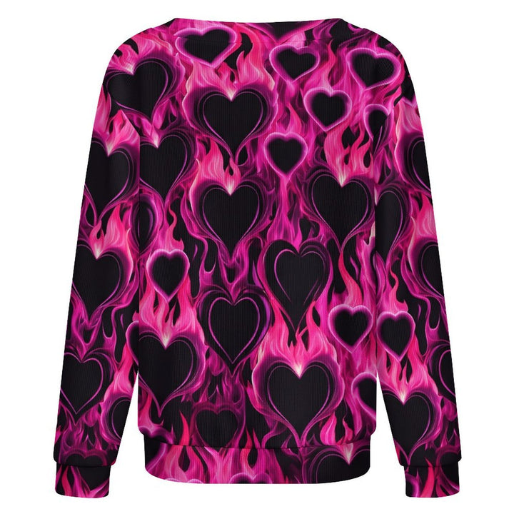 Flame Heart Print - Women&