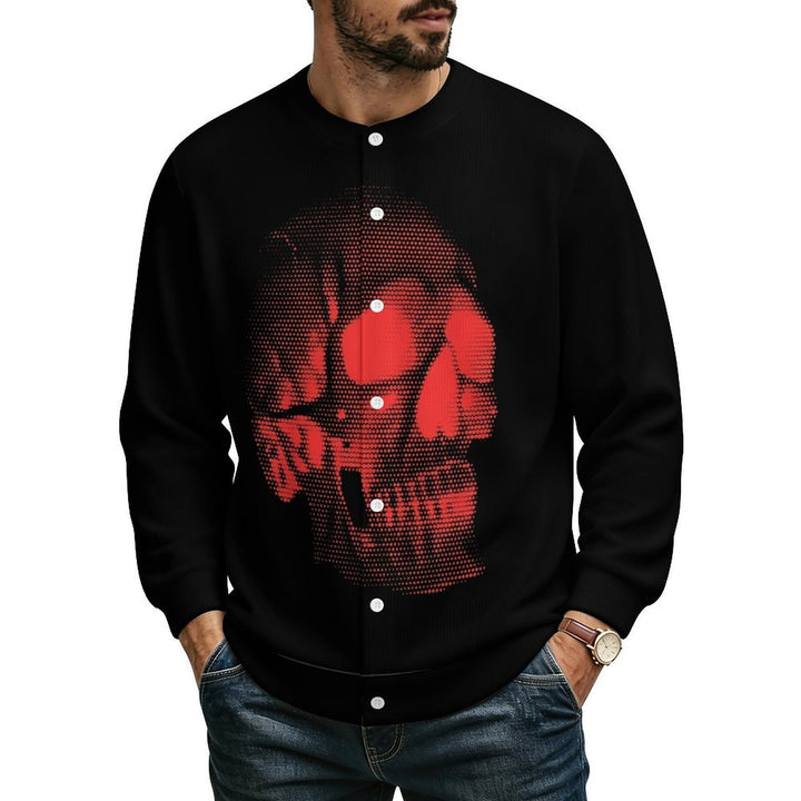 Red Halftone Skull - Men&