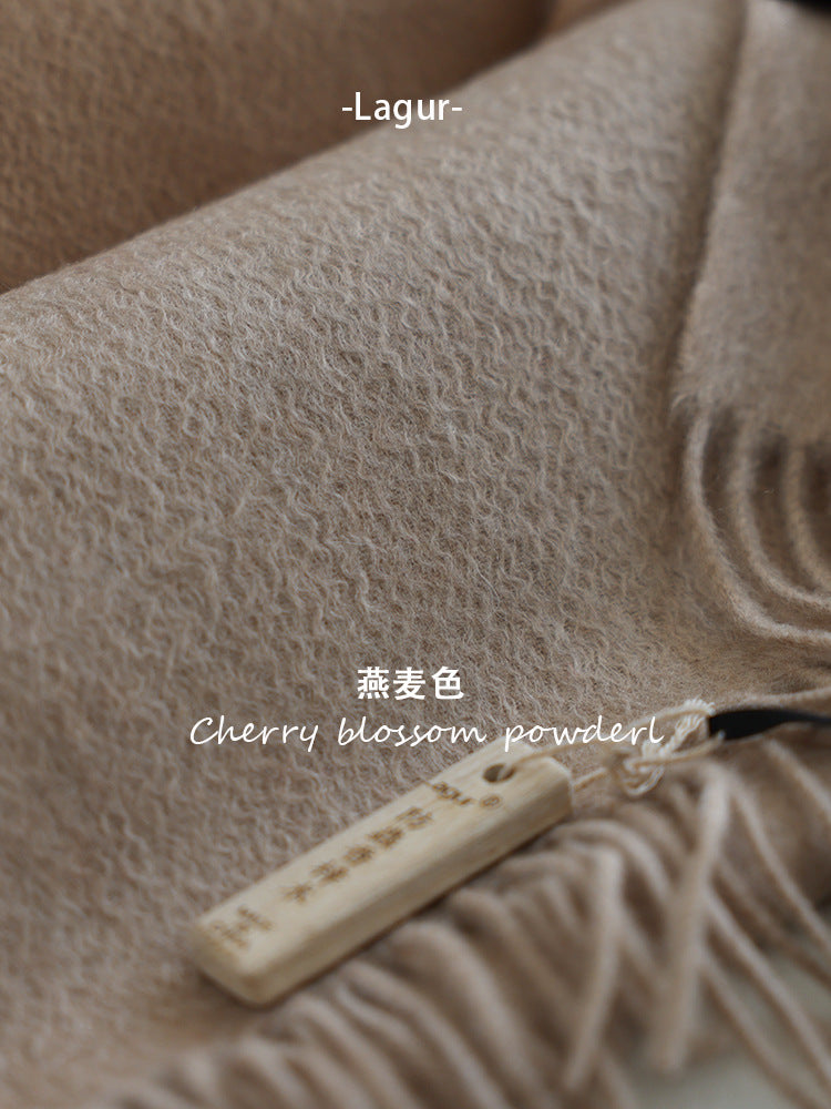 100% Pure Cashmere Water Ripple Solid Scarf | Unisex