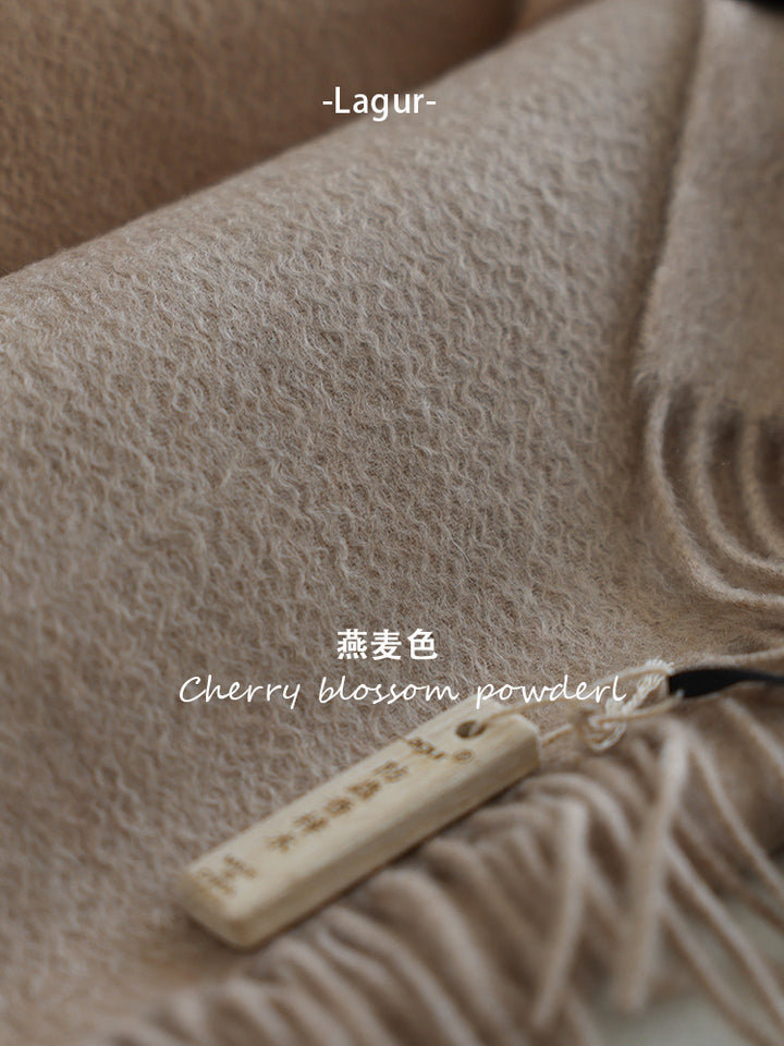 100% Pure Cashmere Water Ripple Solid Scarf | Unisex
