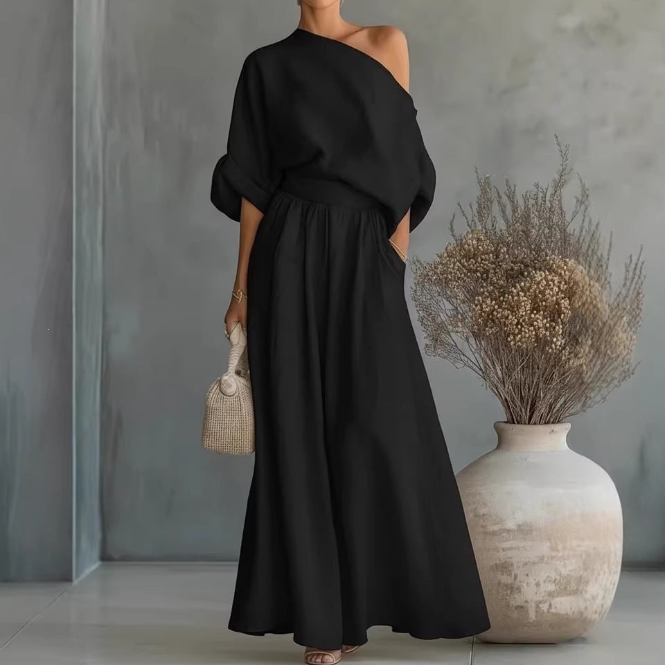 Sophisticated Asymmetry: The 2026 One-Shoulder Trousers Set