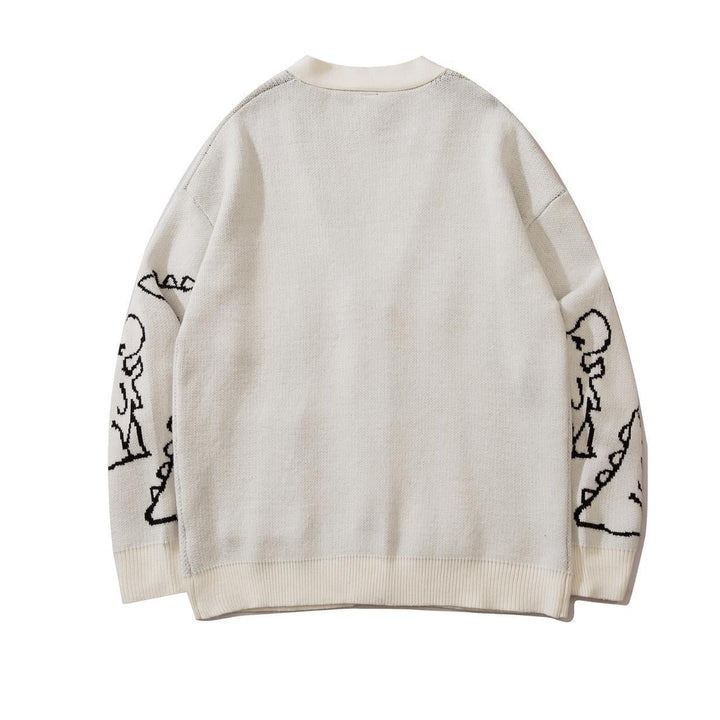 Ins Dinosaur Print Loose Fit Men&
