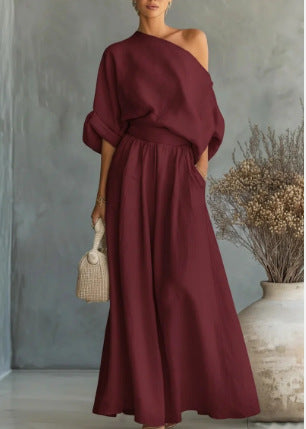 Sophisticated Asymmetry: The 2026 One-Shoulder Trousers Set