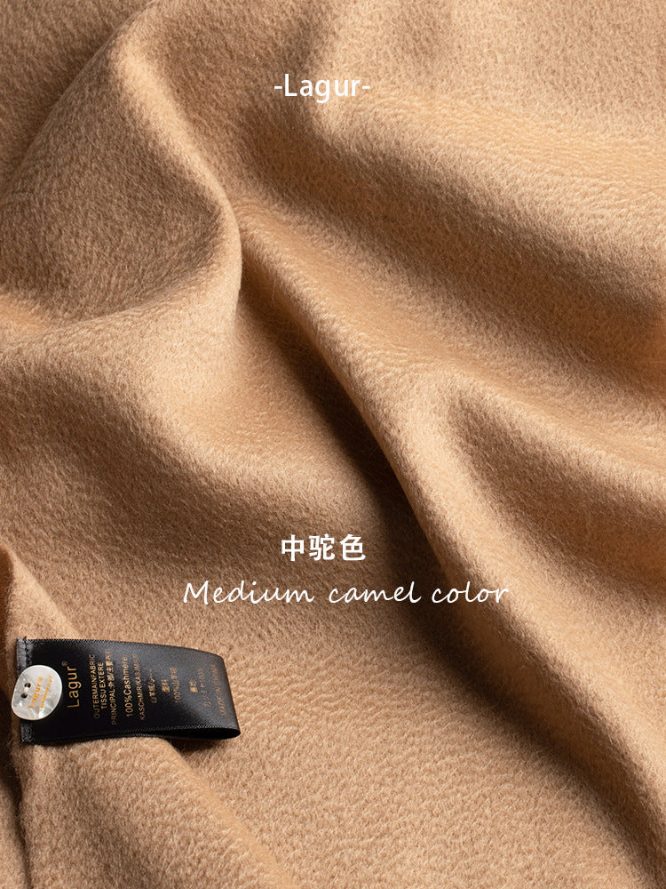 100% Pure Cashmere Water Ripple Solid Scarf | Unisex