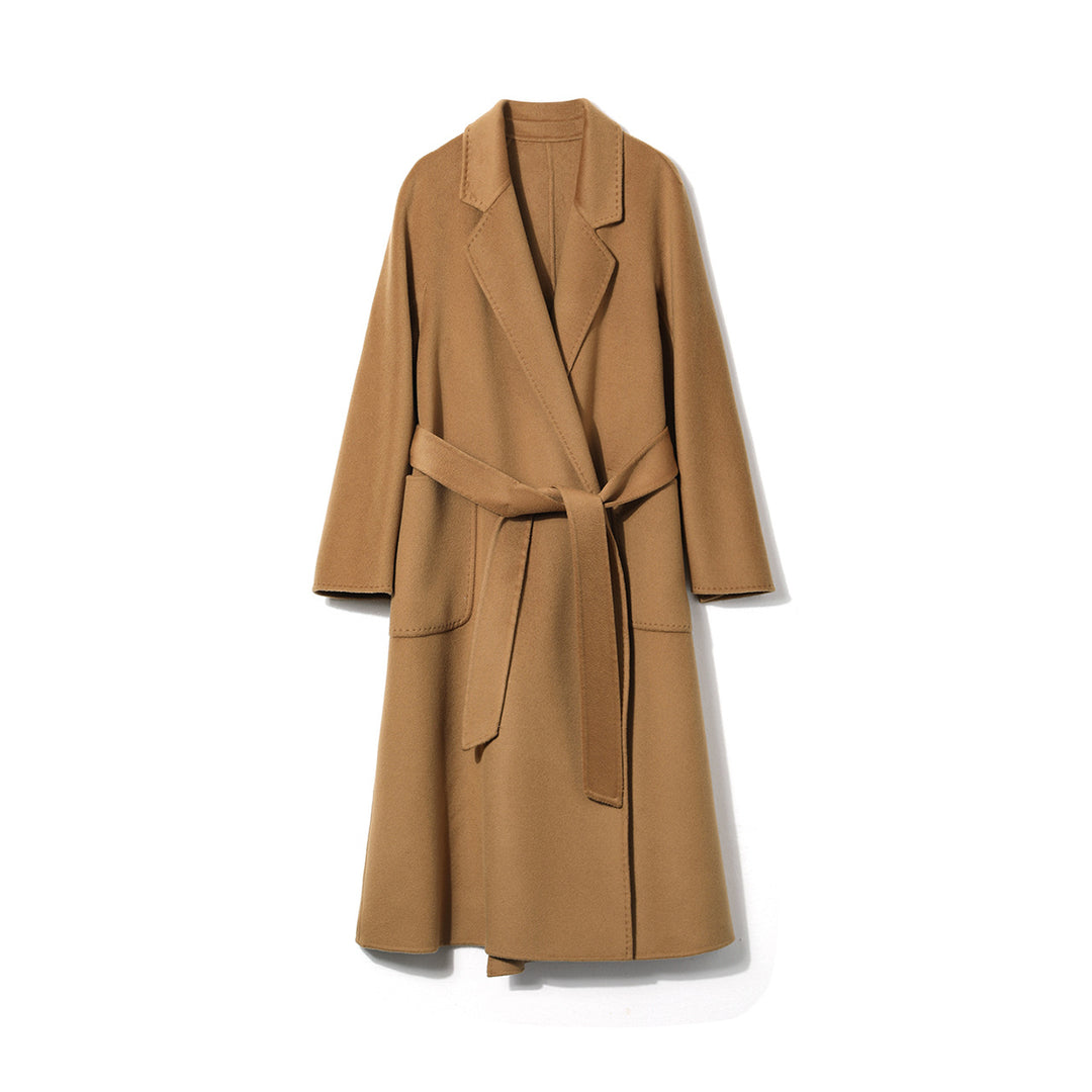 100% Cashmere Wrap Overcoat for Women