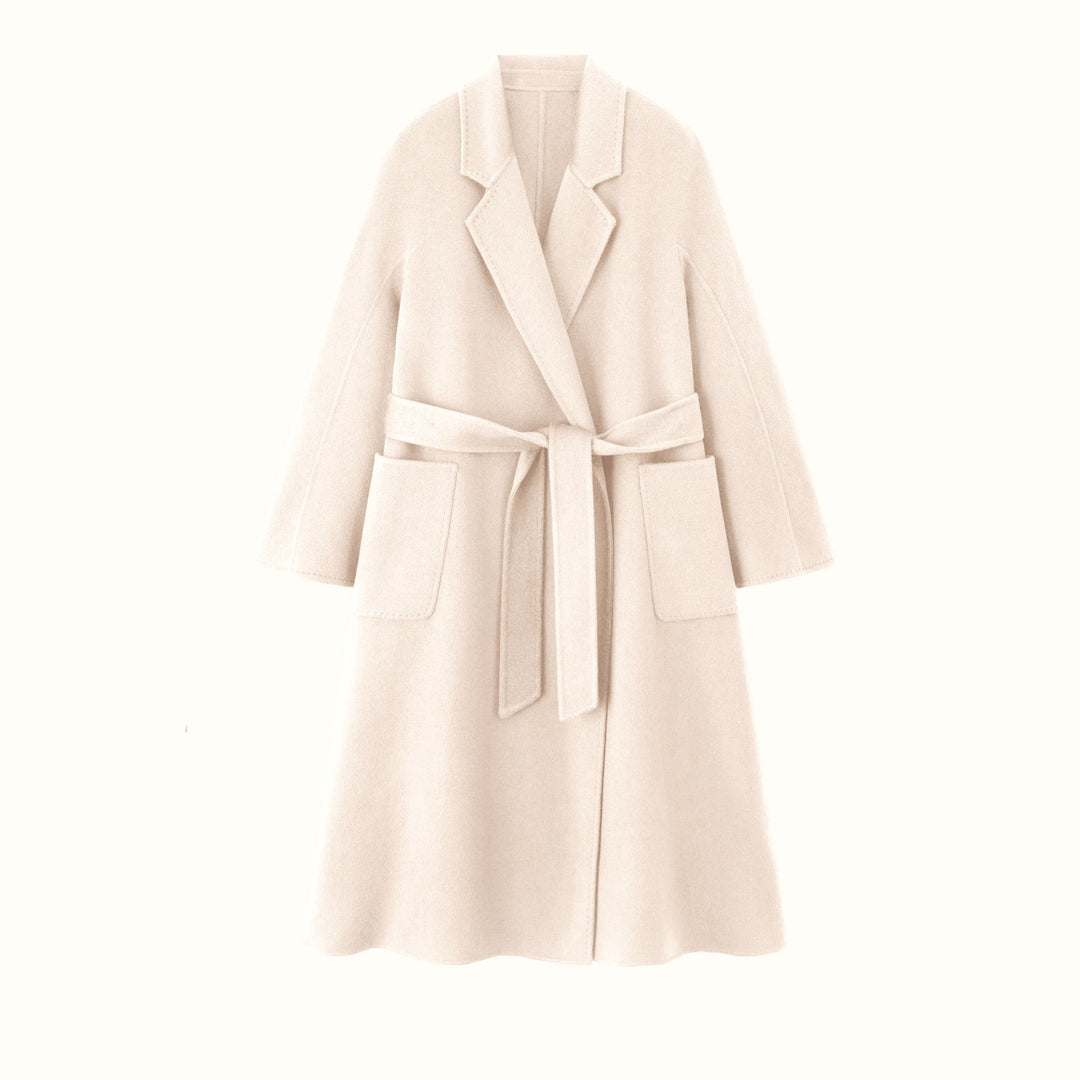 100% Cashmere Wrap Overcoat for Women