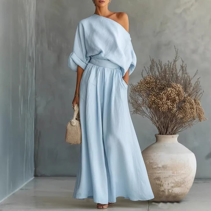 Sophisticated Asymmetry: The 2026 One-Shoulder Trousers Set