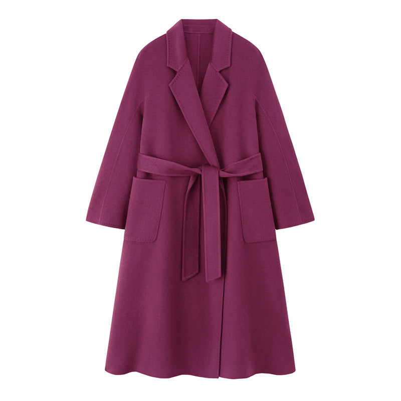 100% Cashmere Wrap Overcoat for Women