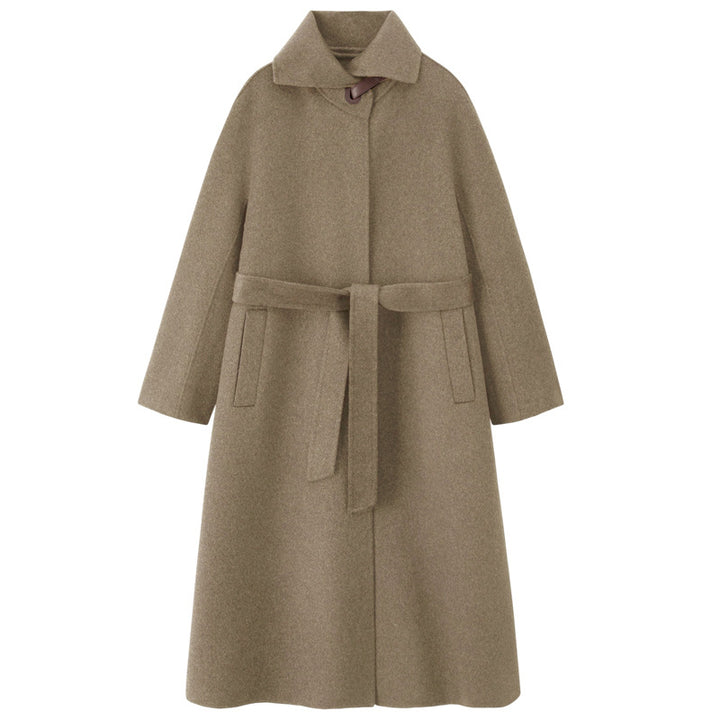 100% Cashmere Double-Sided Long Overcoat - Winter Commuter Coat
