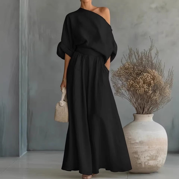 Sophisticated Asymmetry: The 2026 One-Shoulder Trousers Set