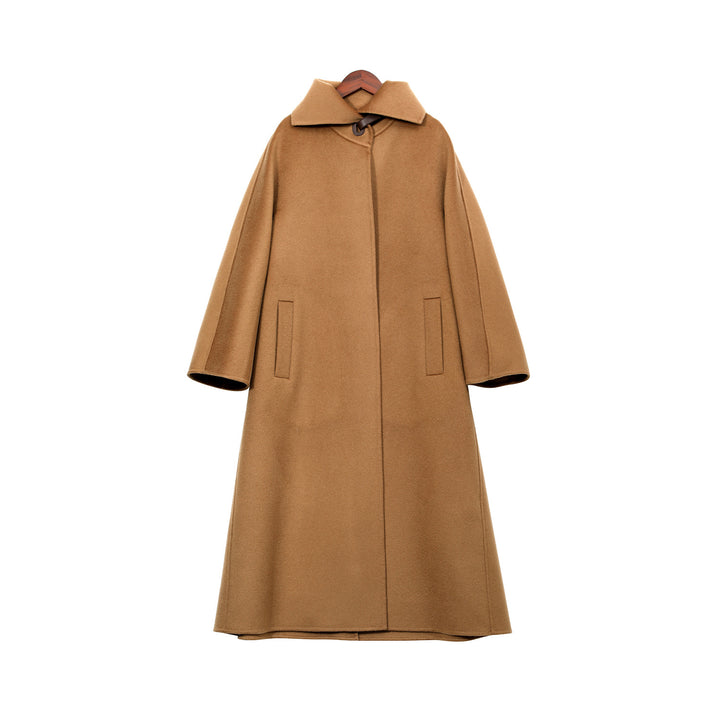 100% Cashmere Double-Sided Long Overcoat - Winter Commuter Coat