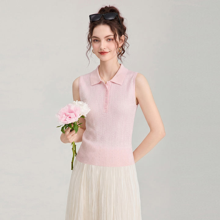 Lightweight Tencel Linen Knit Tank Top for Women
