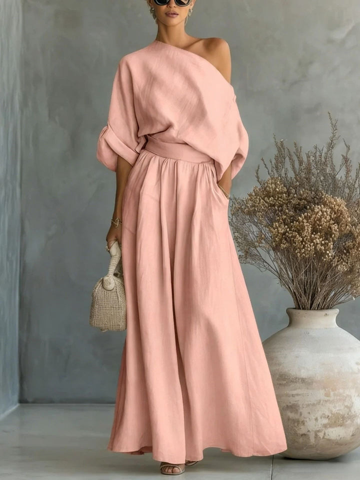 Sophisticated Asymmetry: The 2026 One-Shoulder Trousers Set