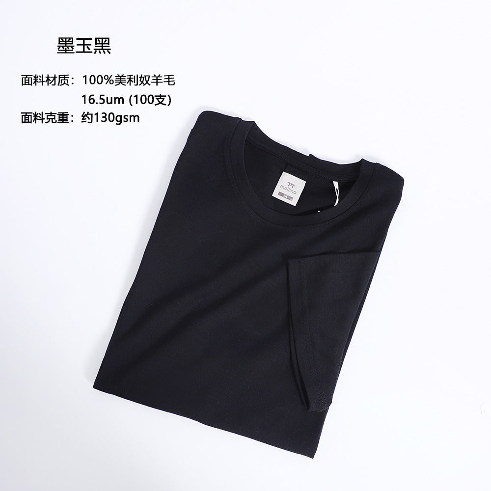 Men Merino Wool T Shirt Quick Dry Outdoor Performance Tee Lightweight Hiking Running Top