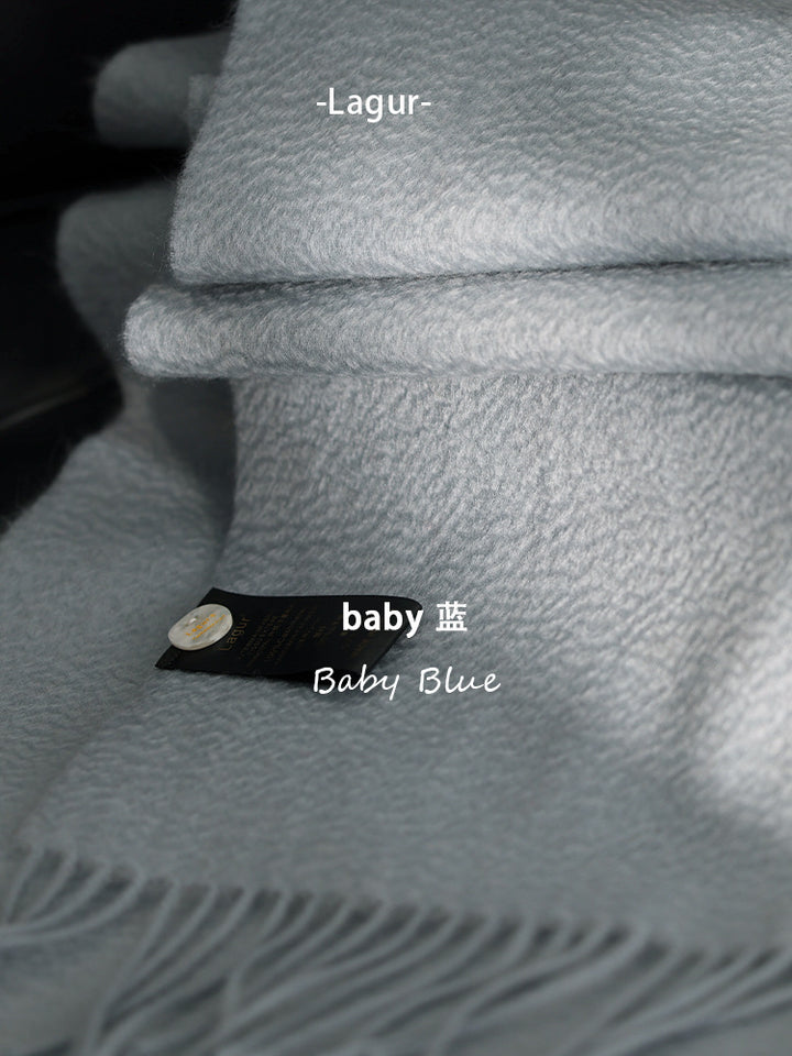 100% Pure Cashmere Water Ripple Solid Scarf | Unisex