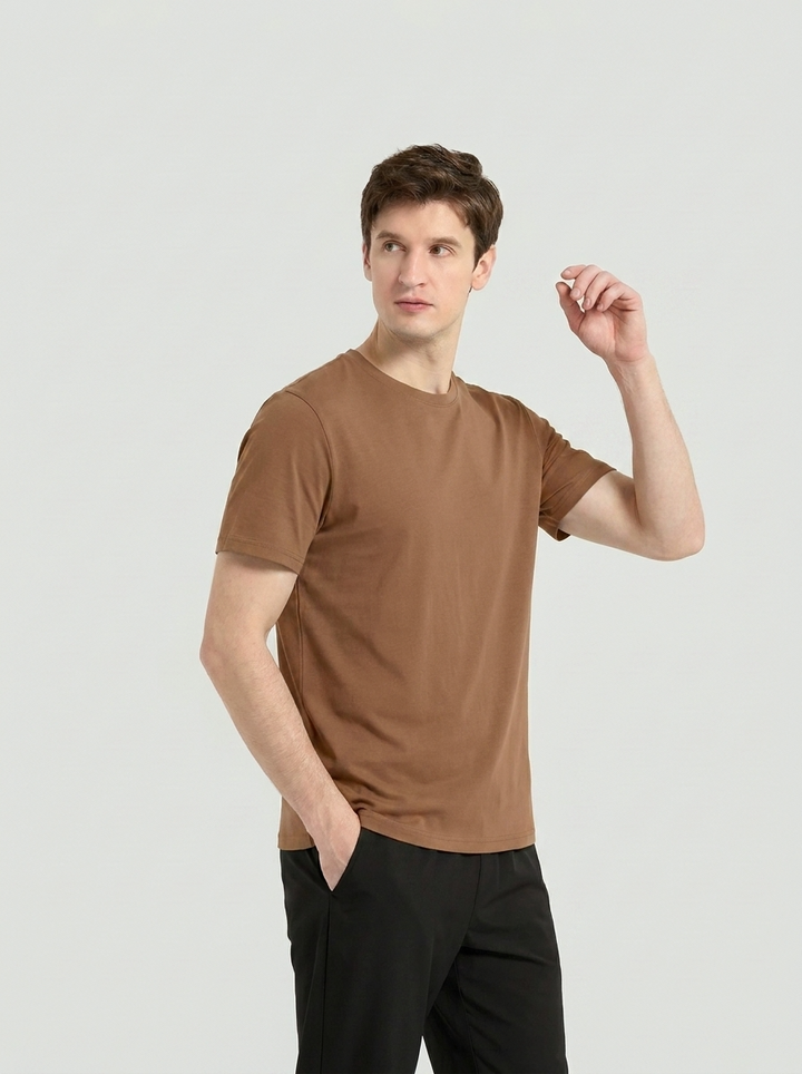 Men Merino Wool T Shirt Quick Dry Outdoor Performance Tee Lightweight Hiking Running Top