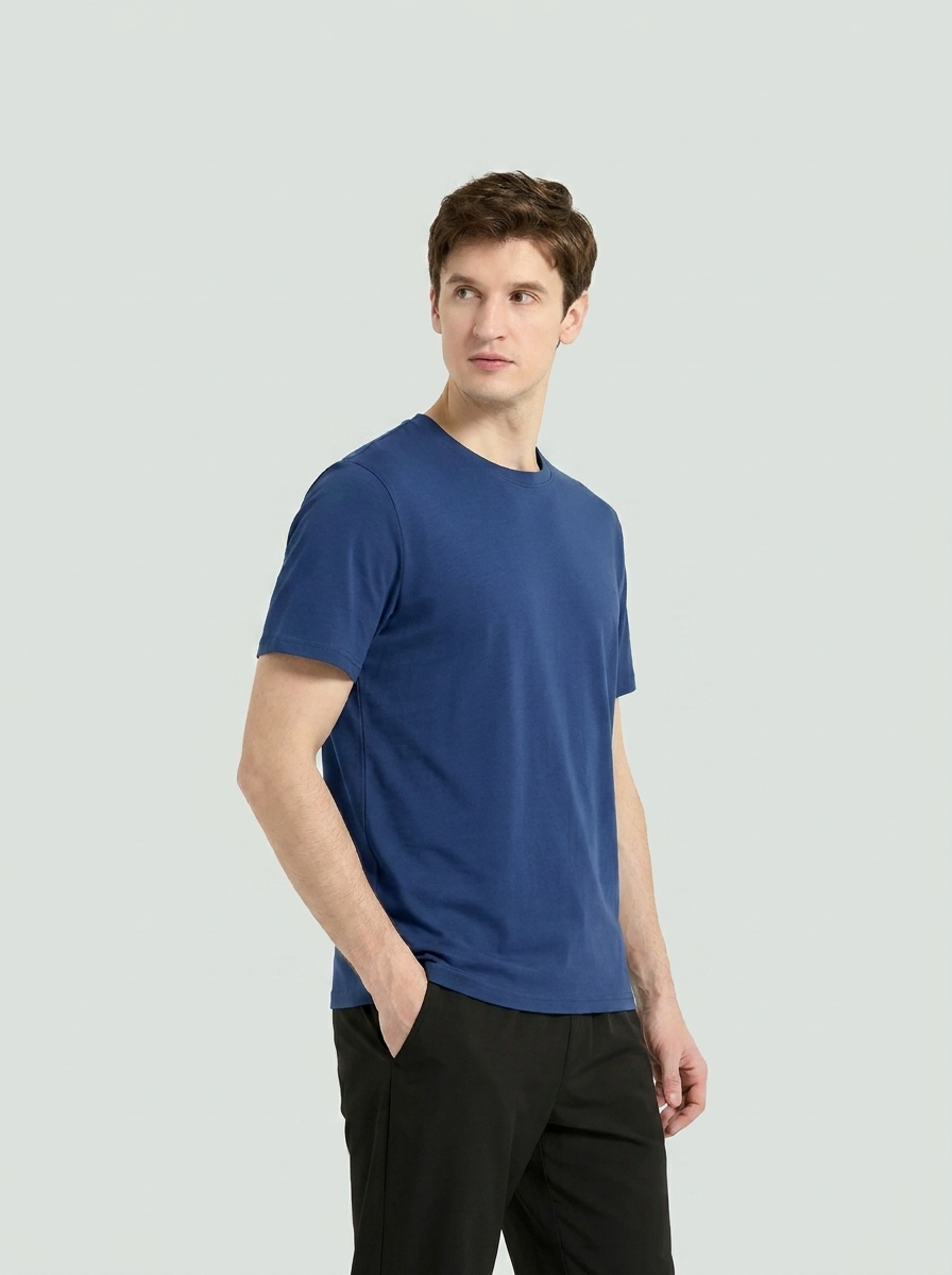 Men Merino Wool T Shirt Quick Dry Outdoor Performance Tee Lightweight Hiking Running Top