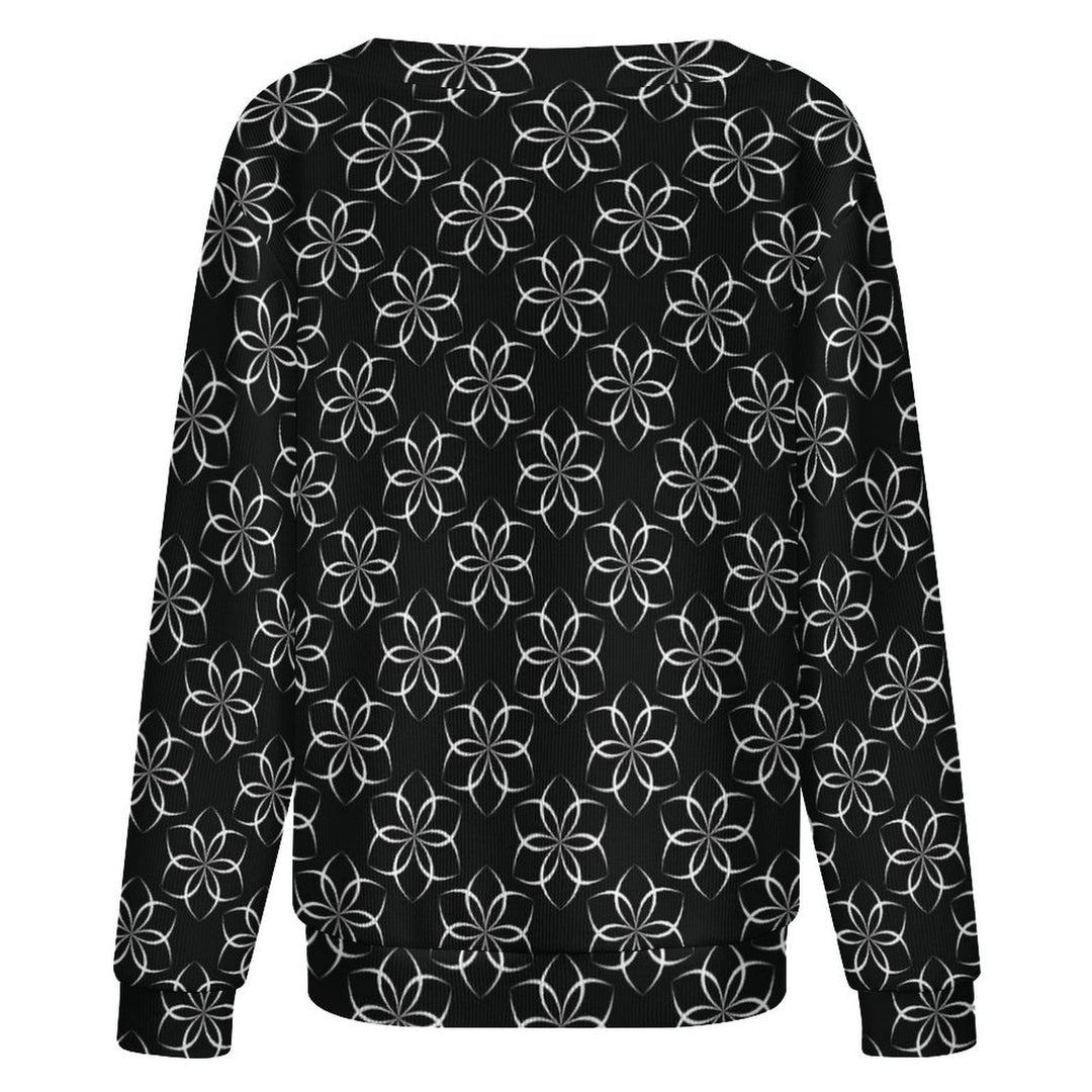 Geometric Flower Print - Women&
