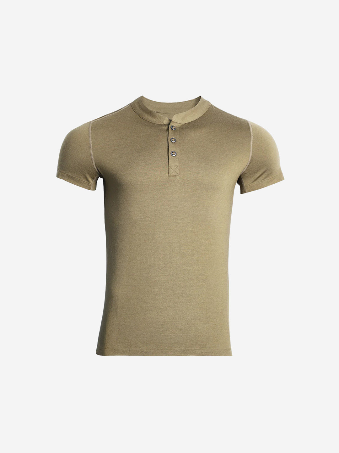 T-shirt Henley en laine mérinos à séchage rapide pour homme, idéal pour la randonnée et les activités de plein air