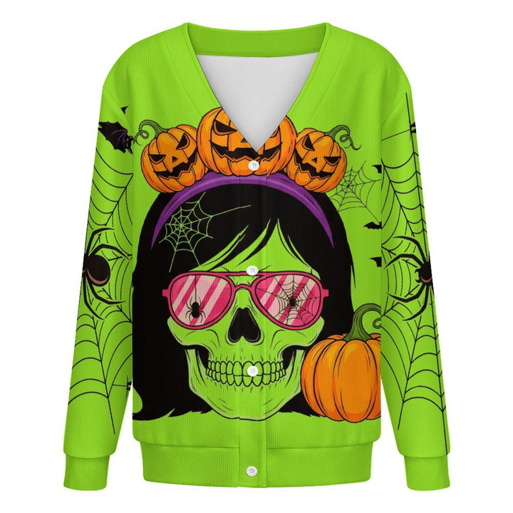 Pumpkin Skull Print - Women&